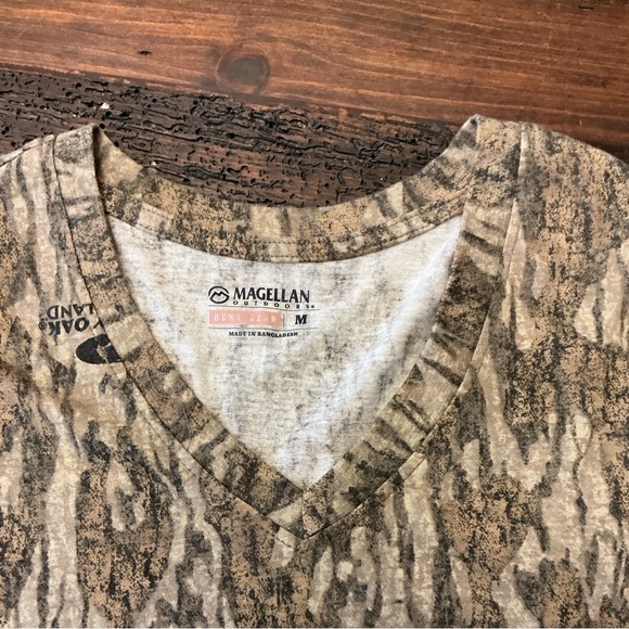 Mossy Oak Women’s Woodland Camo V-Neck Tee - Picture 2 of 2